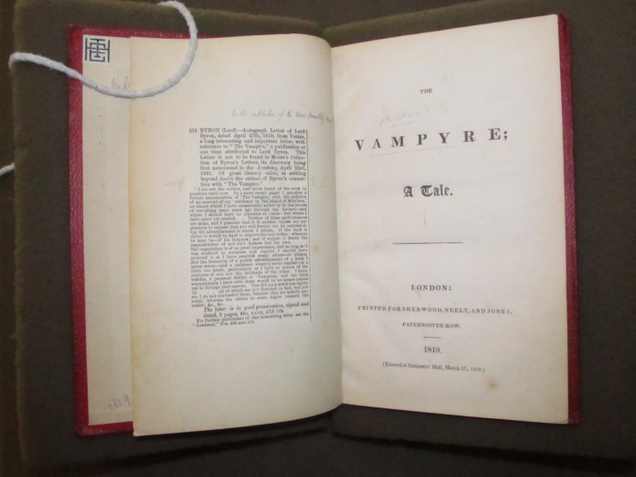 John Polidori’s The Vampyre is considered the first modern vampire story.
